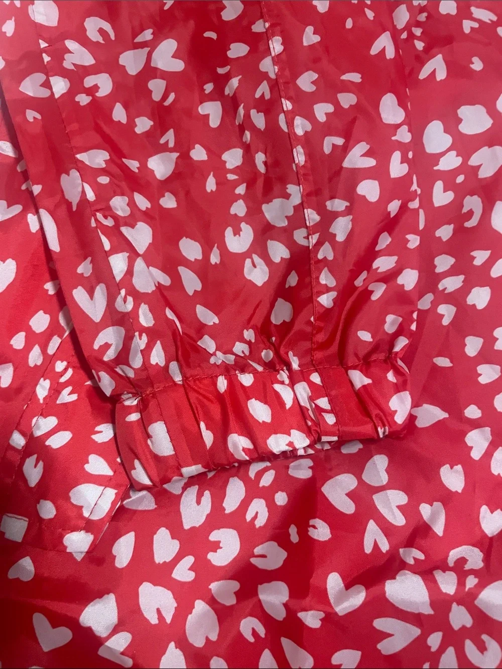 Women's Red Heart Print Crossbody Bag - Unbranded